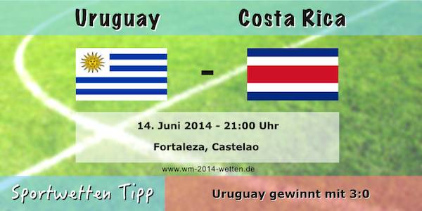 Uruguay - Costa Rica WM 2014 Wett Tipp