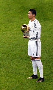 Cristiano Ronaldo mit dem Ballon D'or