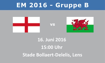 Wetten und Quoten für England gegen Wales bei der EM2016
