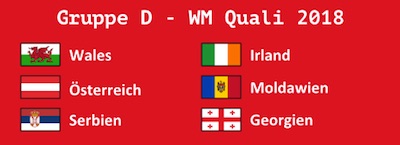 Mannschaften in Gruppe D der WM Quali 2018