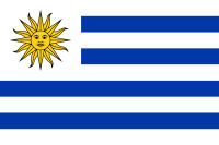 Flagge Uruguay WM in Brasilien
