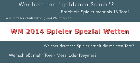 Grafik zu den Fußball WM 2014 Spezial Spielerwetten