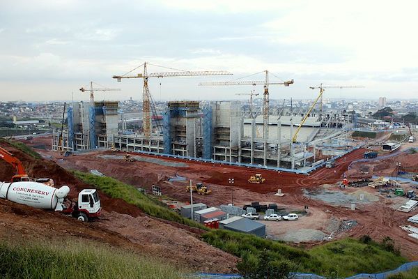 Im Itaquero von Sao Paulo findet das erste Spiel der WM 2014 statt