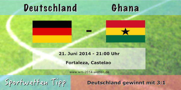 Sportwetten Tipp Deutschland gegen Ghana