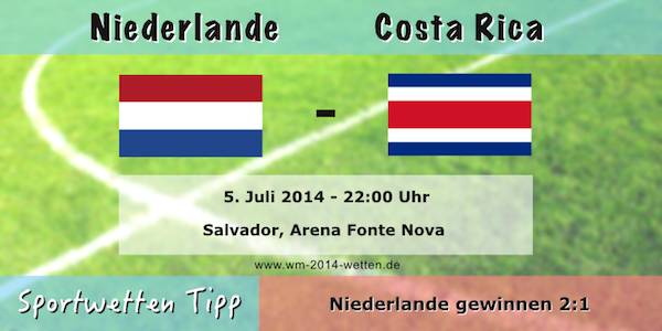 Wett Tipp Niederlande Costa Rica Viertelfinale