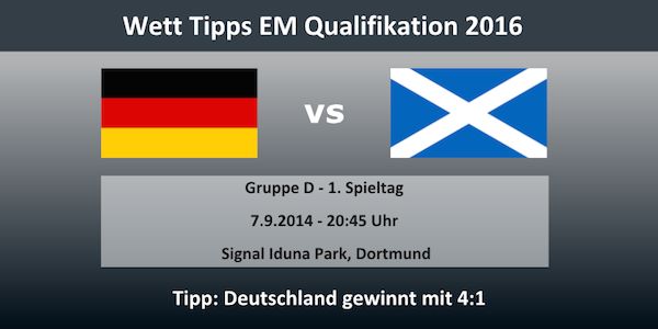 Wett Tipp zu Deutschland Schottland Em Quali