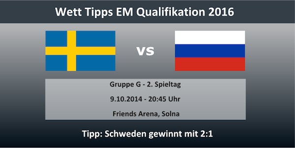 Infobox Schweden gegen Russland EM Qualifikation