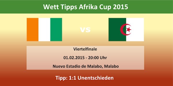 Elfenbeinküste vs Algerien Viertelfinale Afrika Cup Wett-Tipp