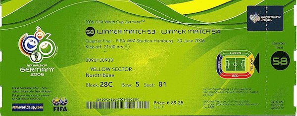 Ticket für die WM 2006