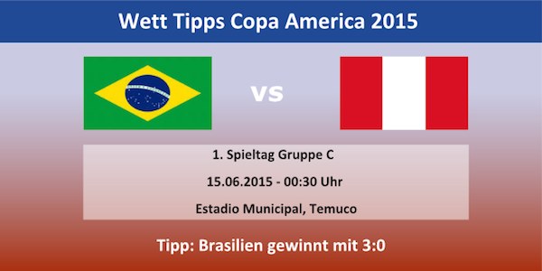 Wett Tipp Brasilien Peru Copa America 2015