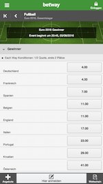 Die Euro 2016 Wetten bei Betway