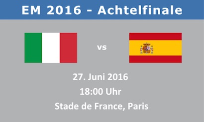 Wett Tipp Italien Spanien Achtelfinale Euro 2016