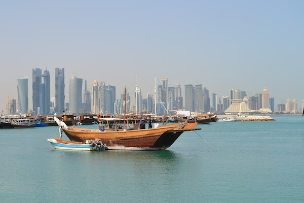 Skyline von Doha, WM 2022 Spielort in Katar