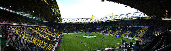 Das BVB Stadion in Dortmund als Austragungsort der EURO 2024